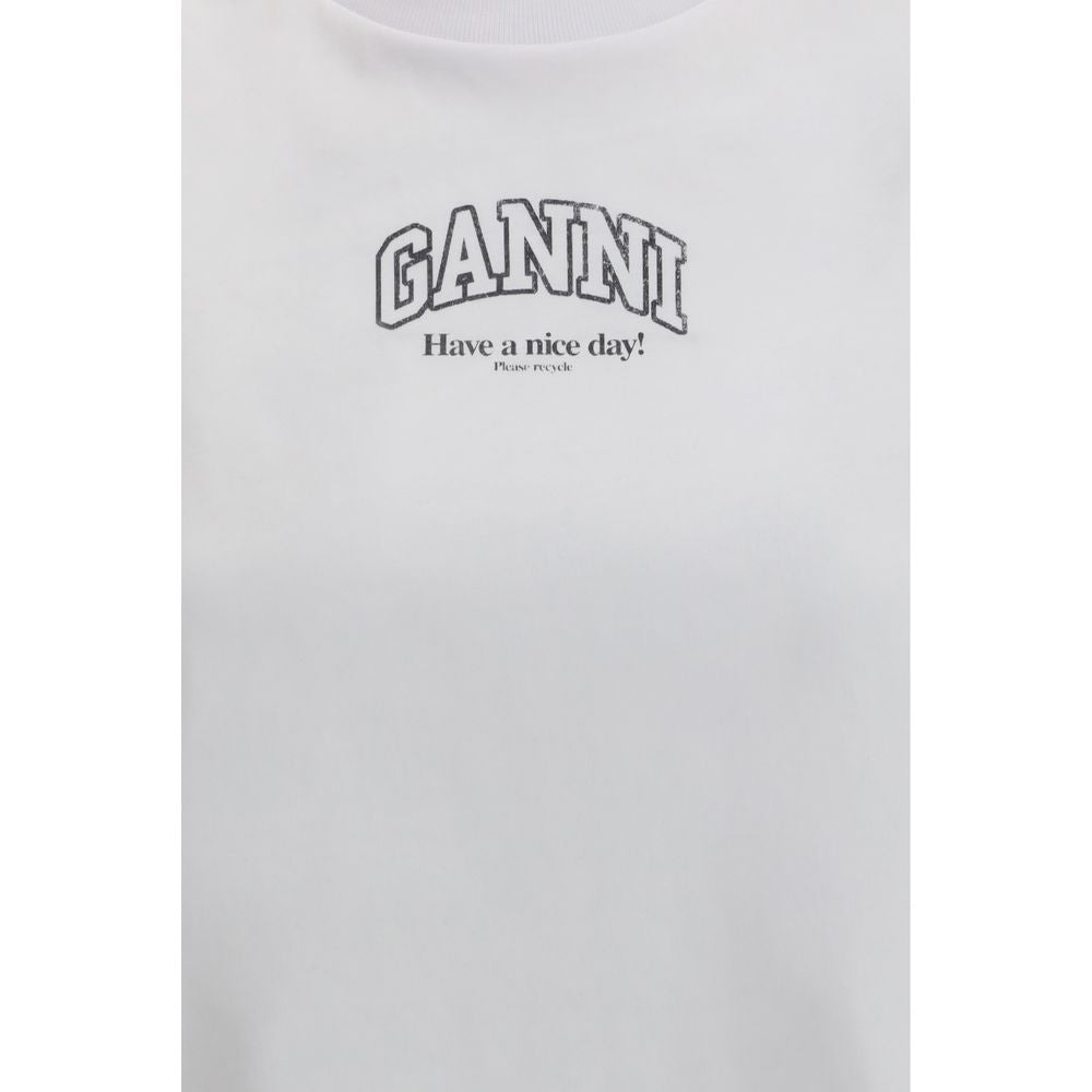 Ganni White Cotton T-Shirt | Regal Royce