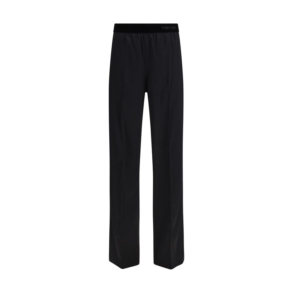 Tom Ford Black Silk Casual Pants | Regal Royce