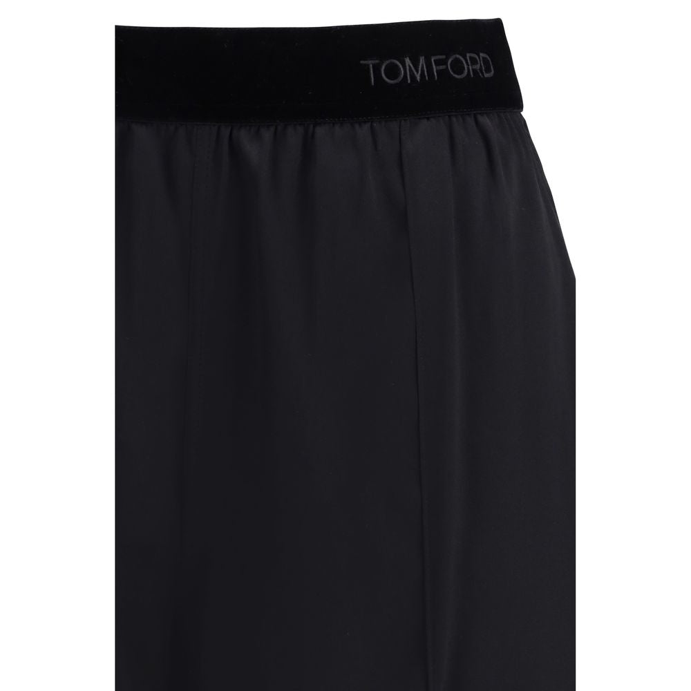 Tom Ford Black Silk Casual Pants | Regal Royce