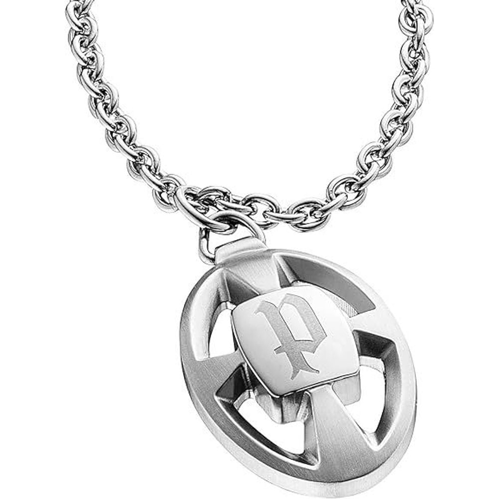 Police Gray Stainless Steel Necklace | Regal Royce