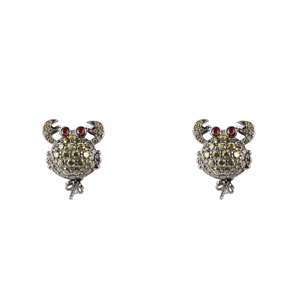 Lancaster Black Silver Earrings | Regal Royce