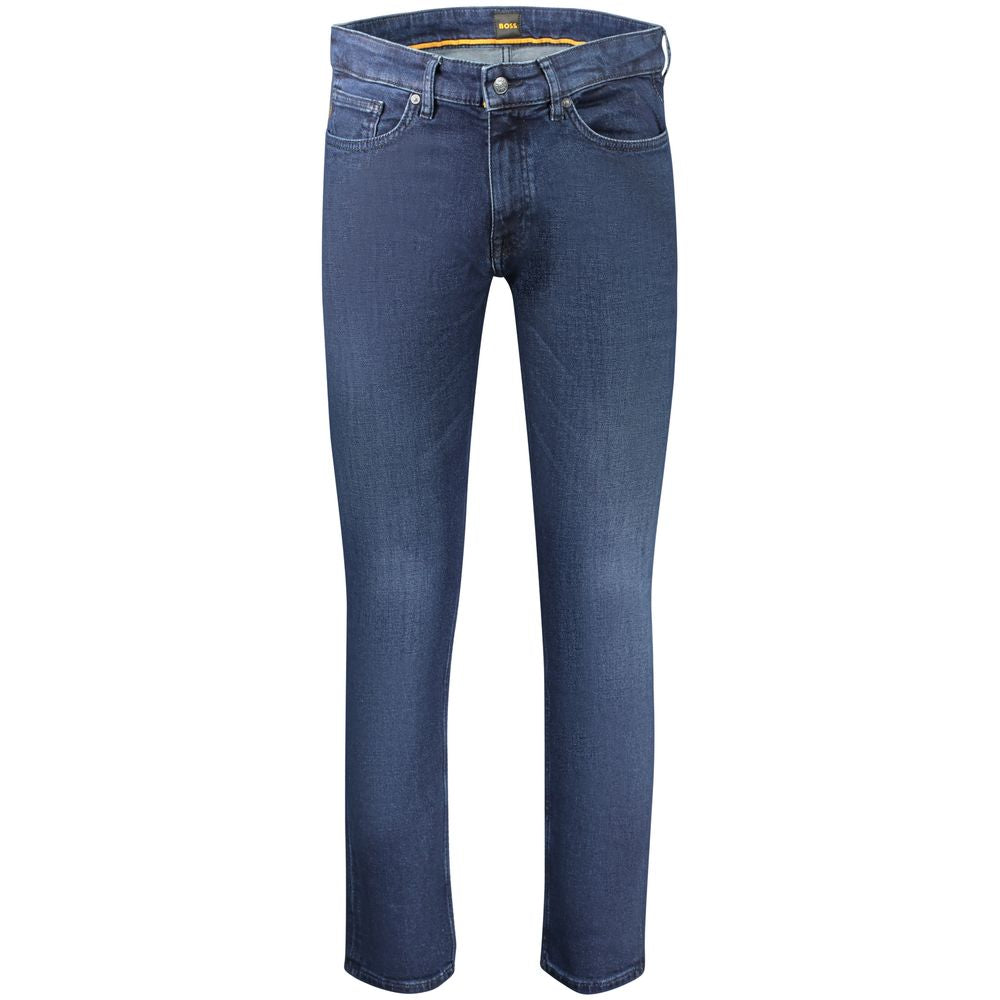 Hugo Boss Blue Cotton Men's Slim-Fit Jeans | Regal Royce
