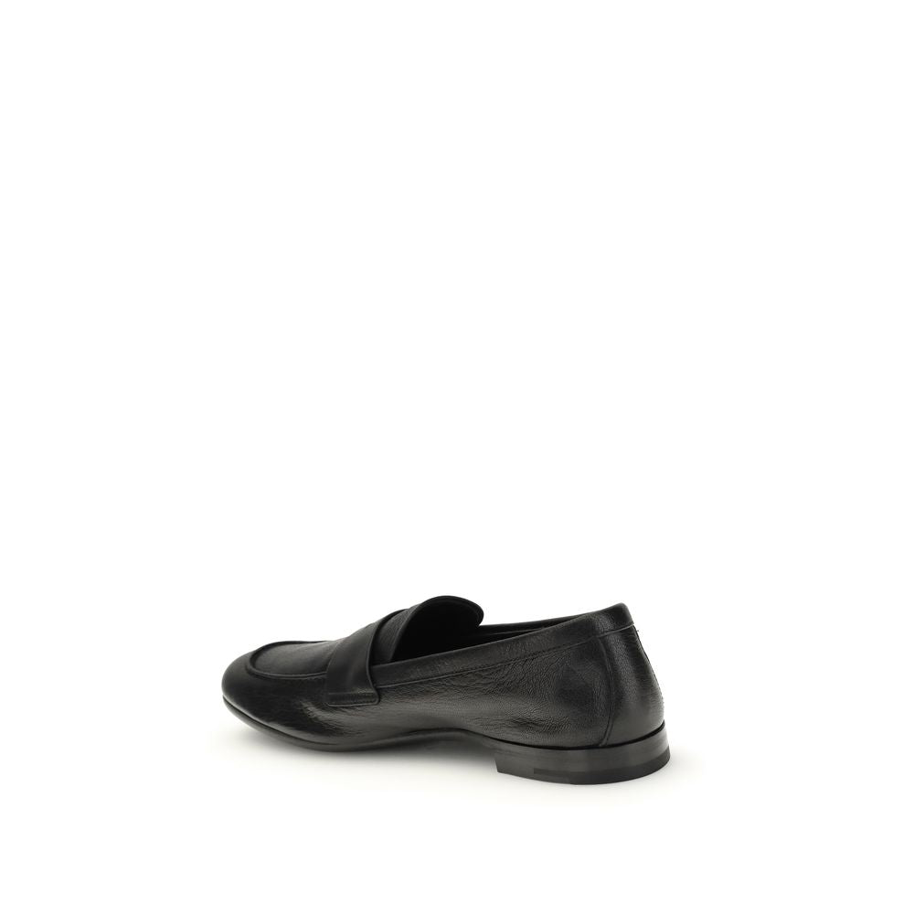 Prada Black Goatskin Slip-On Loafers | Regal Royce