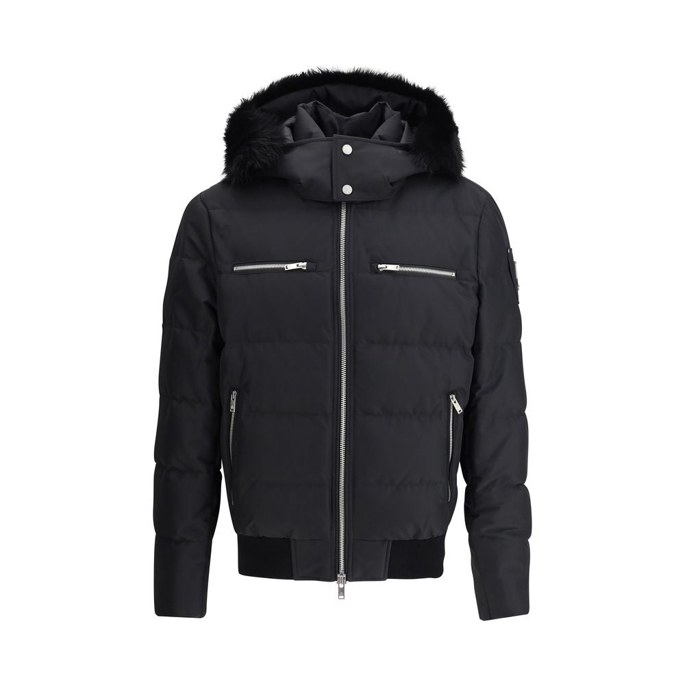 Moose Knuckles Black Polyester Bomber | Regal Royce
