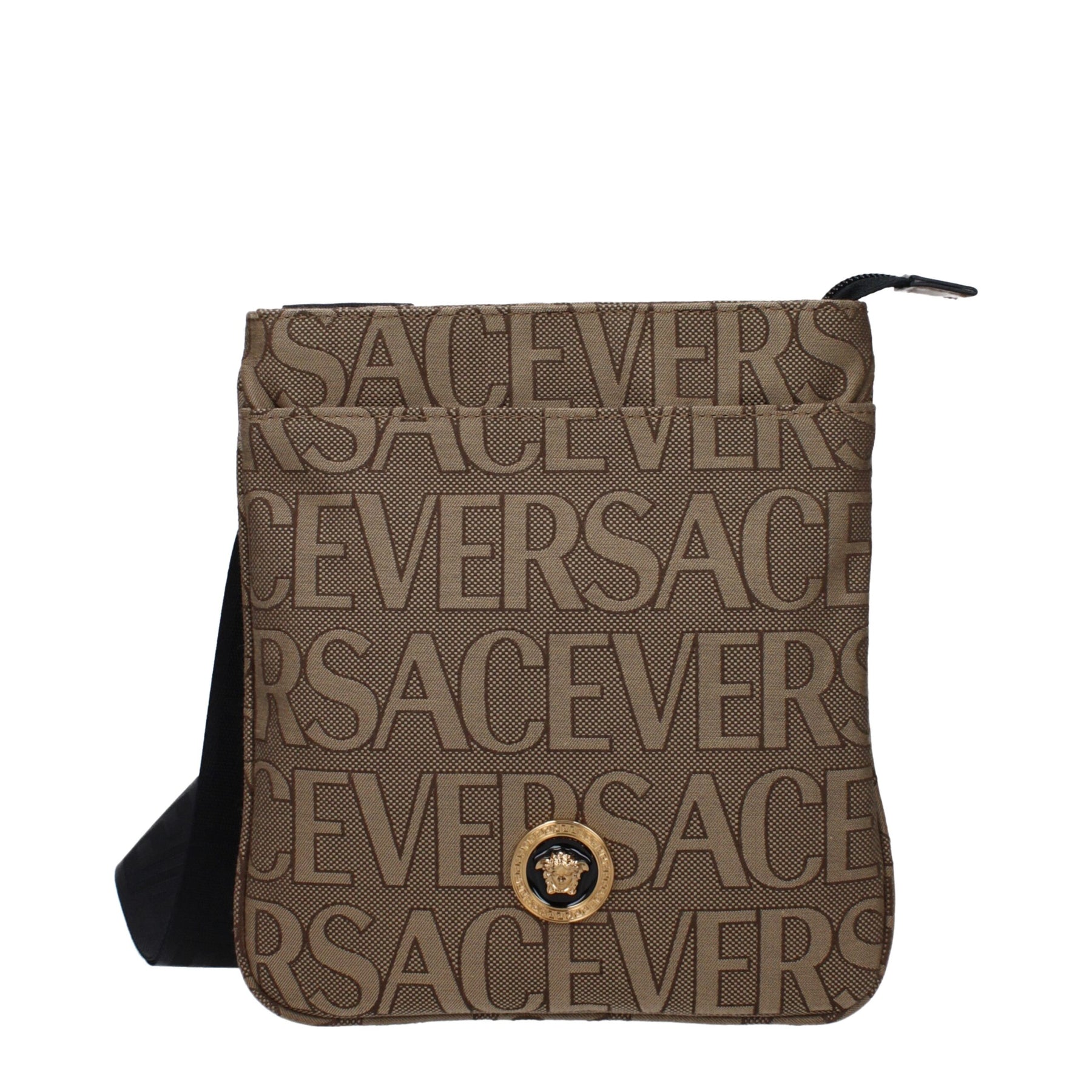 Versace Beige Fabric Crossbody Bag | Regal Royce