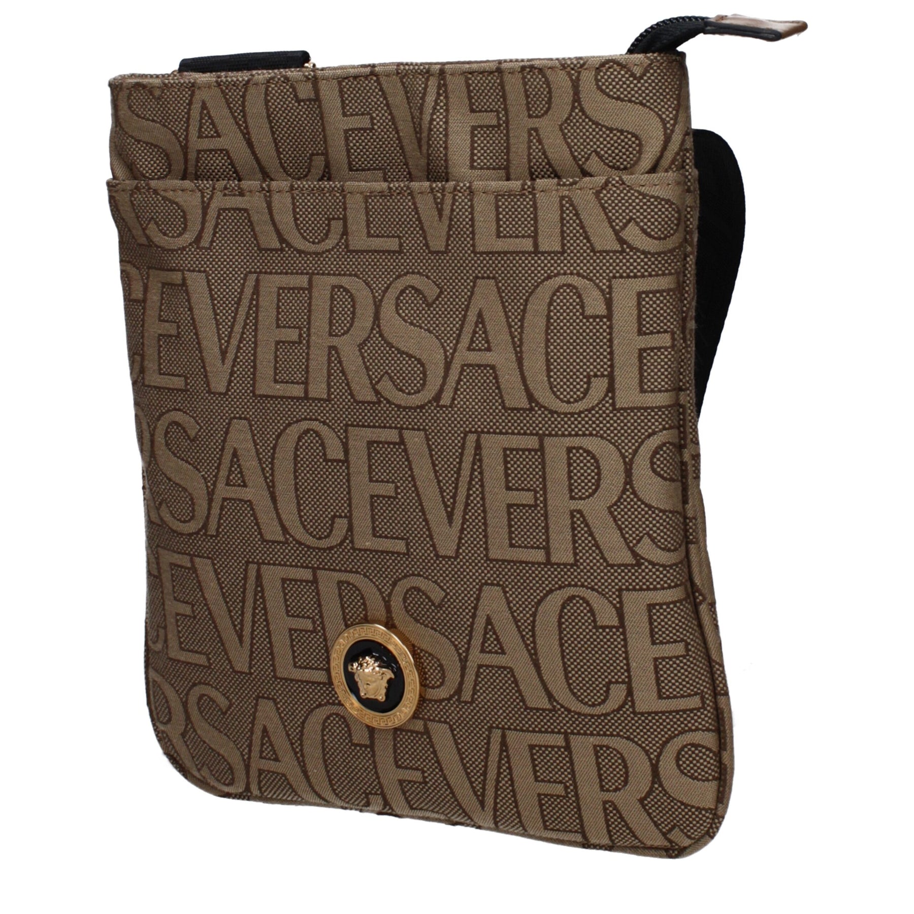 Versace Beige Fabric Crossbody Bag | Regal Royce