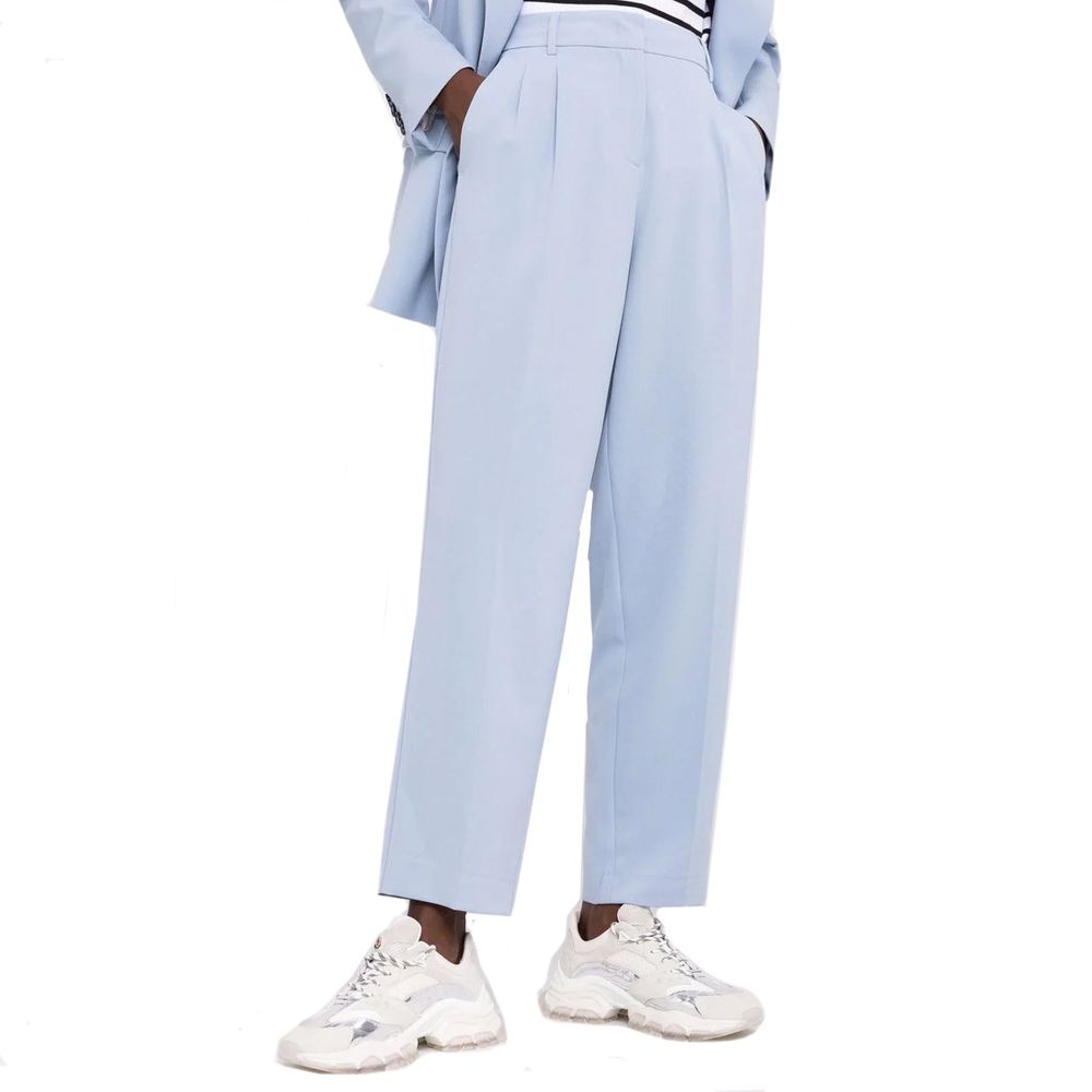 BLANCA VITA Blue Elastane Dress Pants | Regal Royce