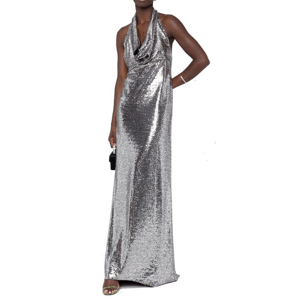 BLANCA VITA Silver Elastane Cocktail Dress | Regal Royce