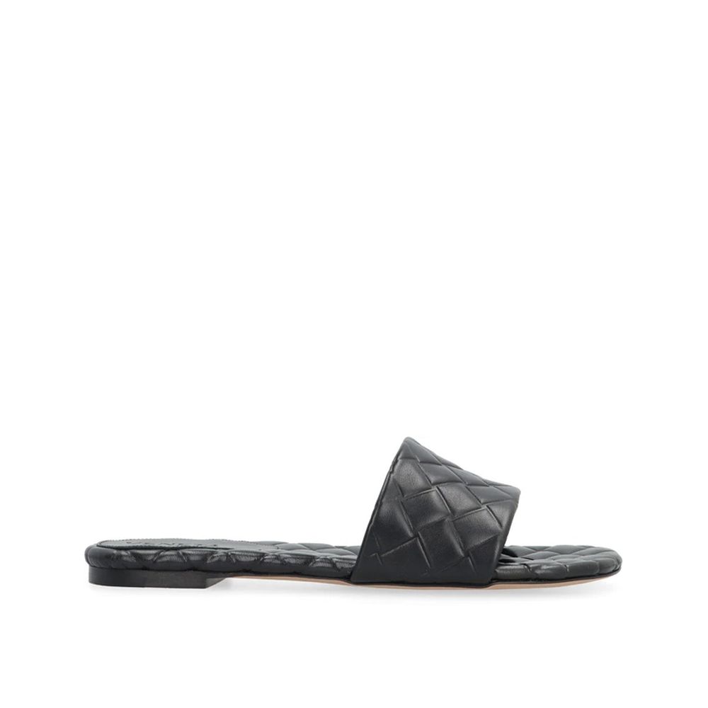 Bottega Veneta Black Lamb Leather Mules | Regal Royce