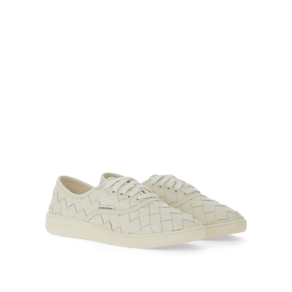 Bottega Veneta White Calfskin Low Top Sneakers | Regal Royce