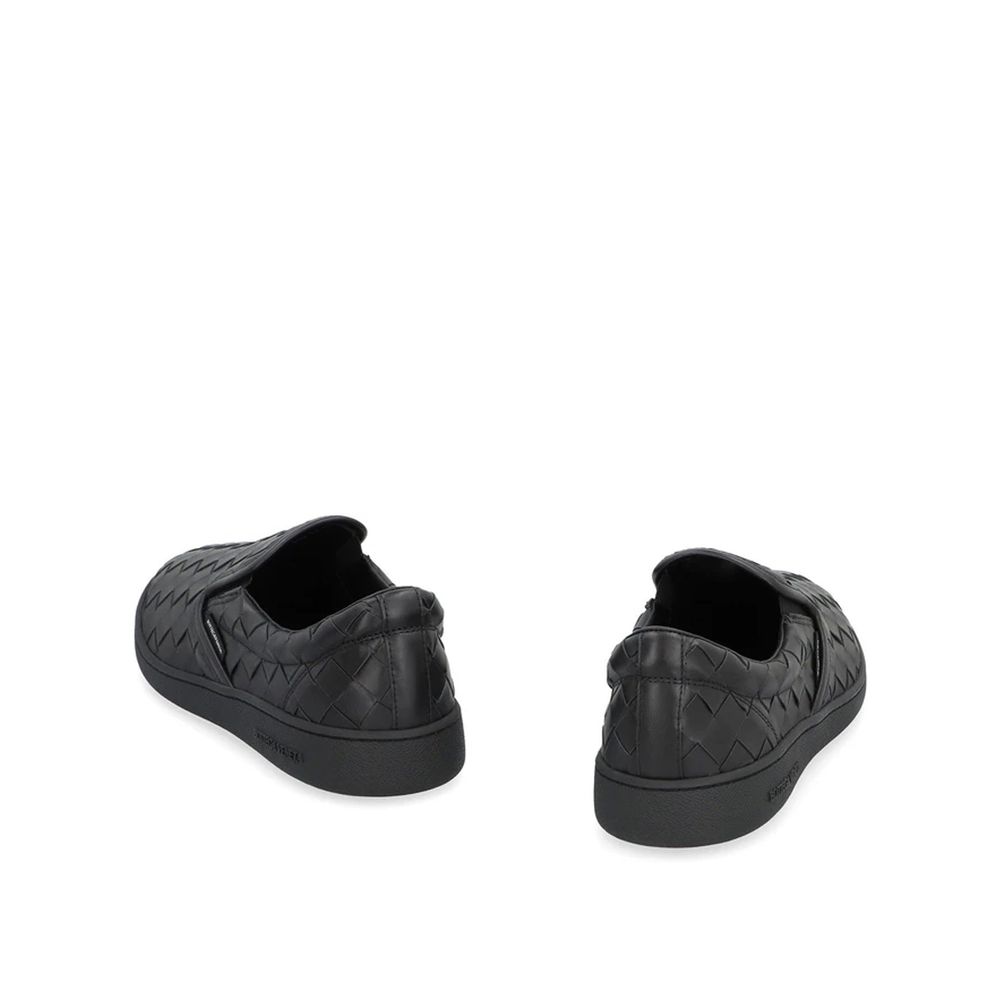 Bottega Veneta Black Calfskin Low Top Sneakers | Regal Royce