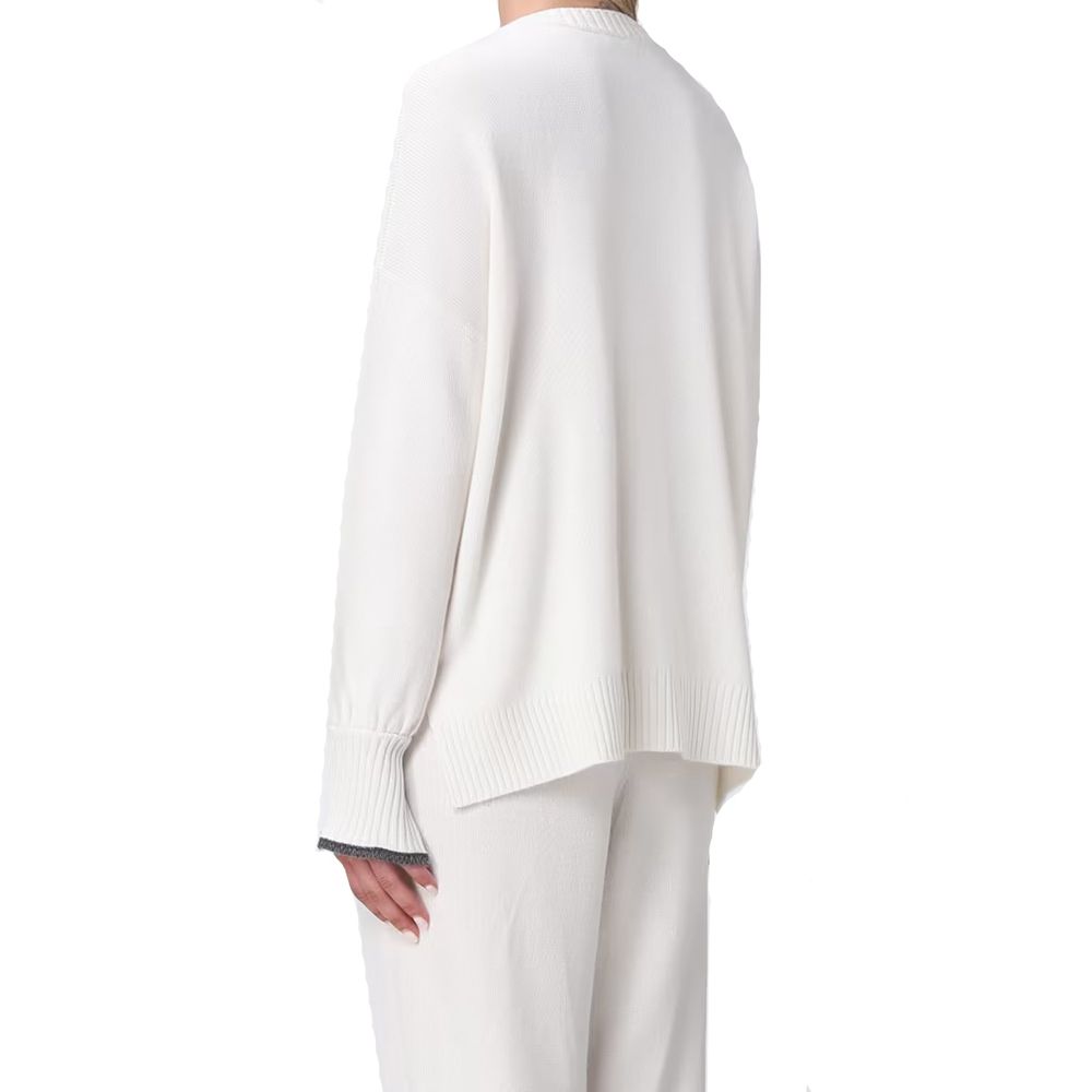 Brunello Cucinelli White Cashmere Cashmere Sweater | Regal Royce