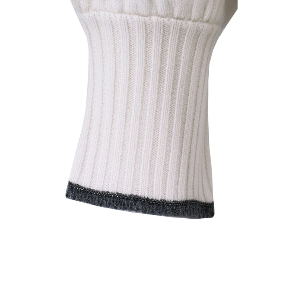 Brunello Cucinelli White Cashmere Cashmere Sweater | Regal Royce