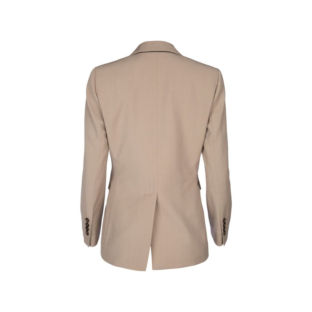 Brunello Cucinelli Beige Virgin Wool Blazer | Regal Royce