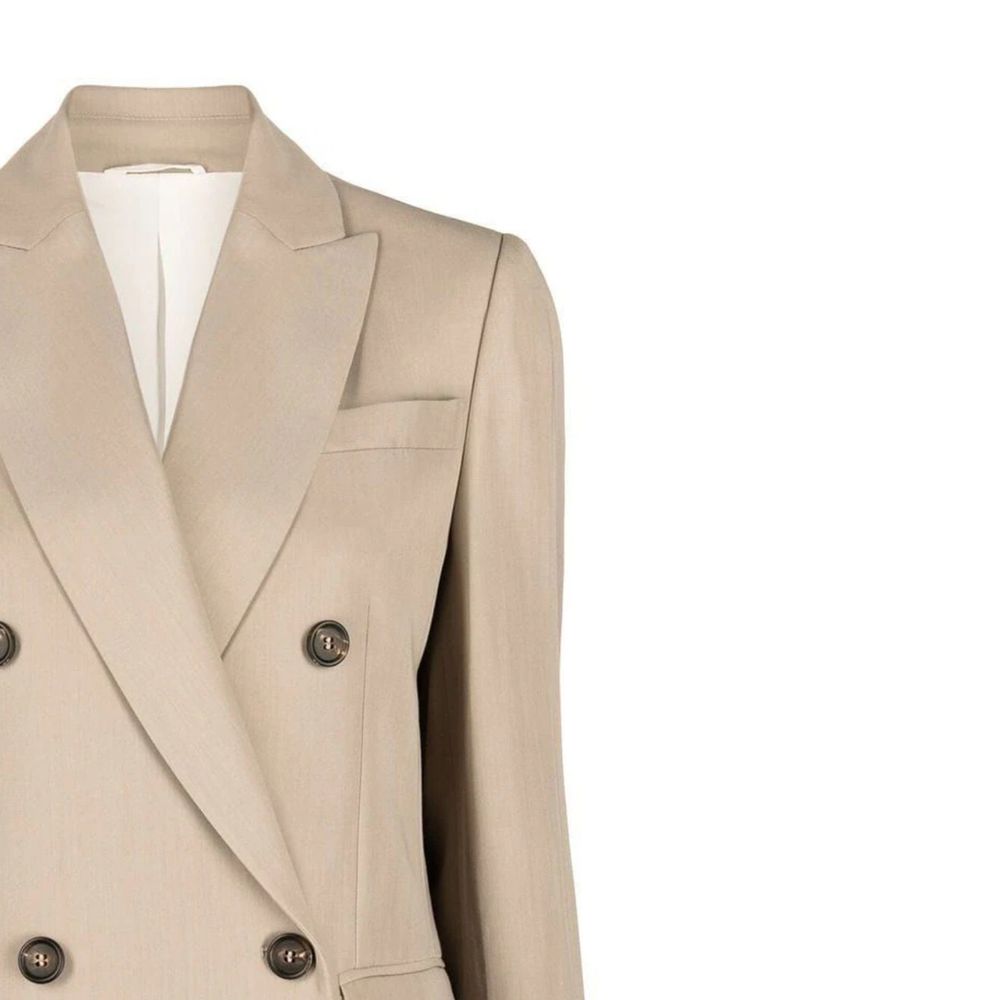 Brunello Cucinelli Beige Virgin Wool Blazer | Regal Royce