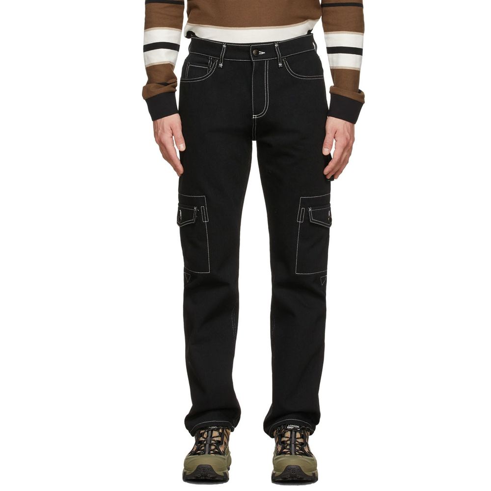 Burberry Black Cotton Cargo Pants | Regal Royce
