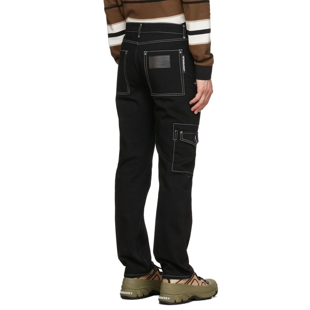 Burberry Black Cotton Cargo Pants | Regal Royce
