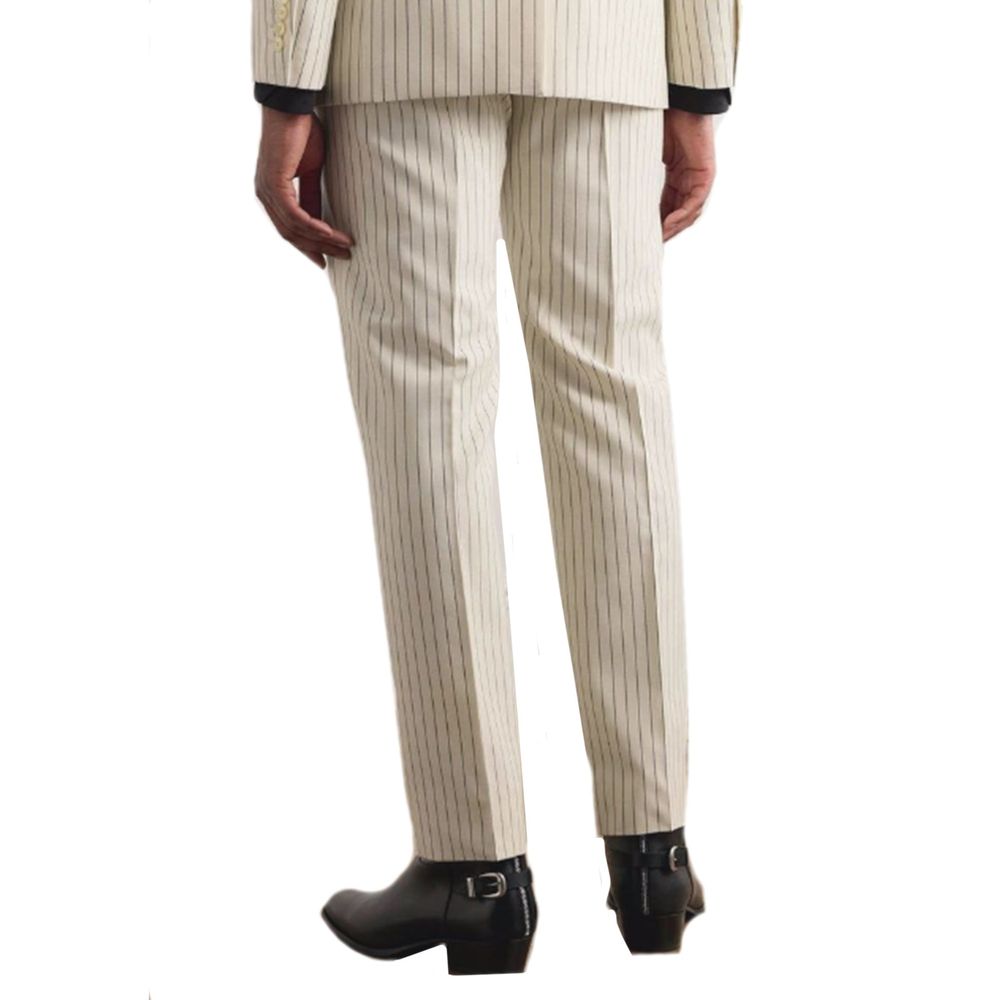 Celine White Wool Flared Pants | Regal Royce