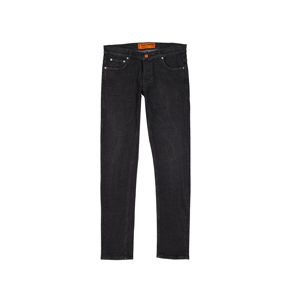 Heron Preston Black Cotton Slim Fit Jeans | Regal Royce