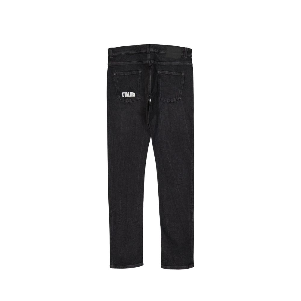 Heron Preston Black Cotton Slim Fit Jeans | Regal Royce