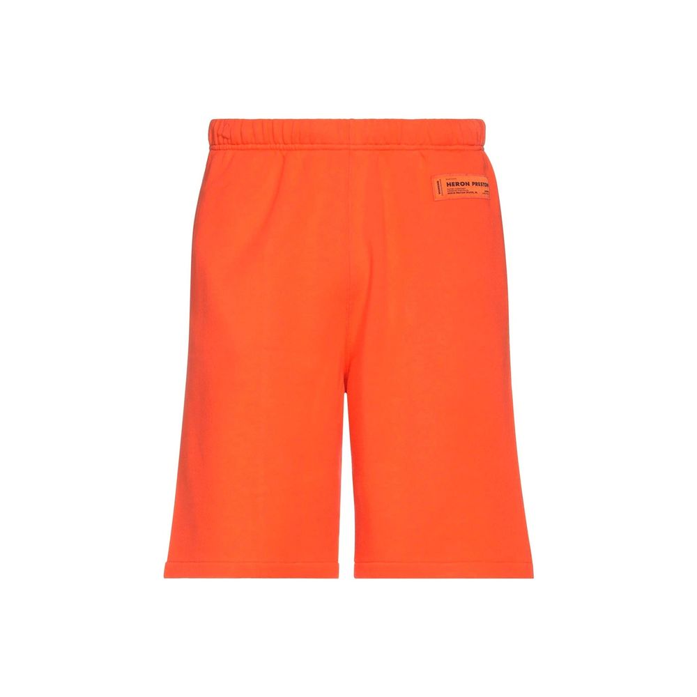 Heron Preston Orange Cotton Shorts | Regal Royce