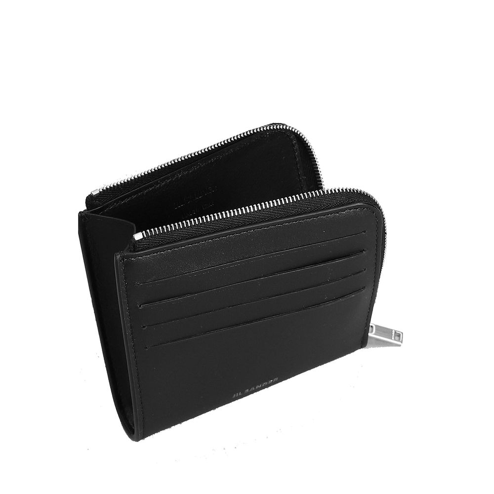 Jil Sander Black Leather Cardholder | Regal Royce
