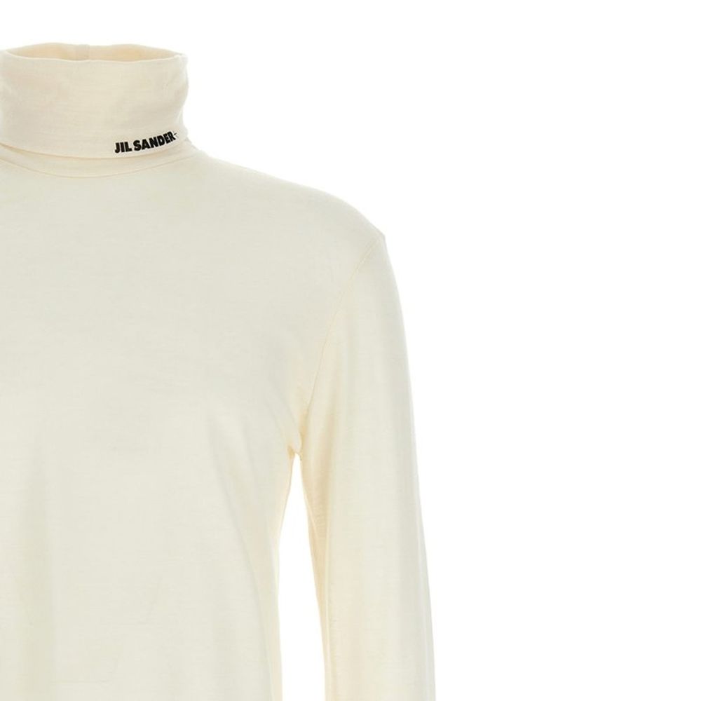 Jil Sander White Polyester Turtleneck | Regal Royce
