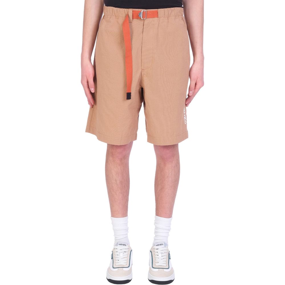 Kenzo Brown Cotton Bermuda Shorts | Regal Royce