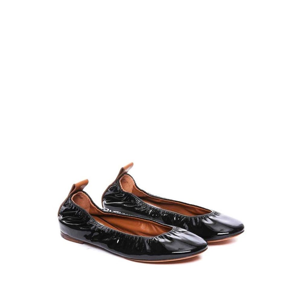 Lanvin Black Calfskin Ballet Flats | Regal Royce