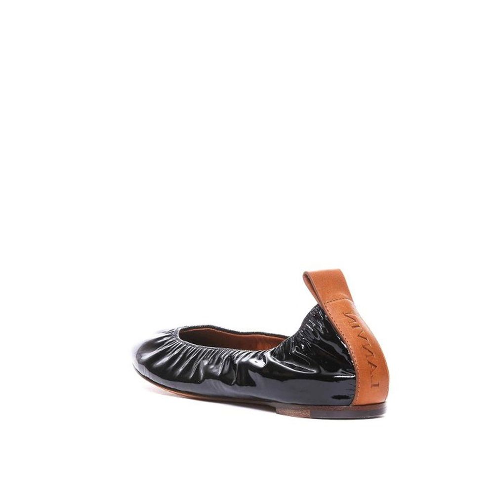 Lanvin Black Calfskin Ballet Flats | Regal Royce