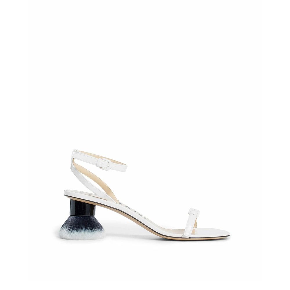 Loewe White Lamb Leather Strap-On Sandals | Regal Royce