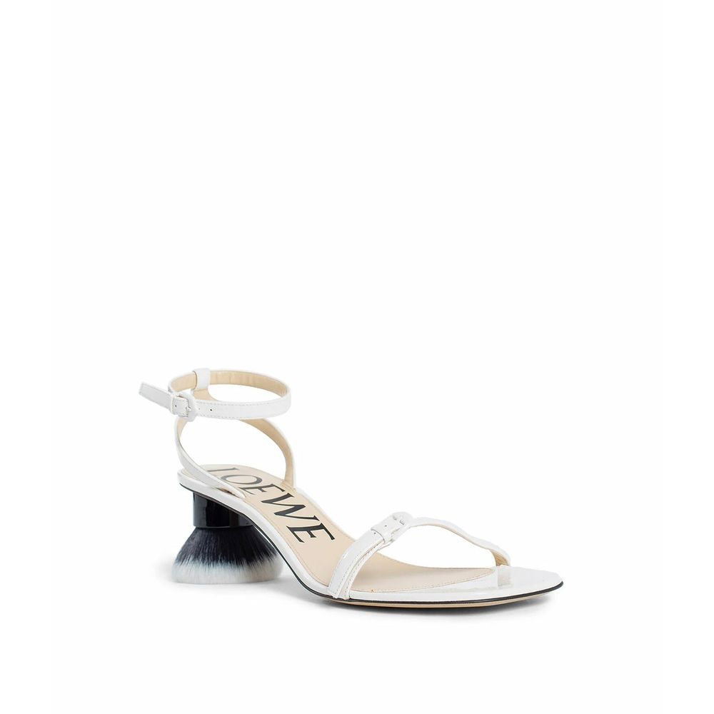 Loewe White Lamb Leather Strap-On Sandals | Regal Royce