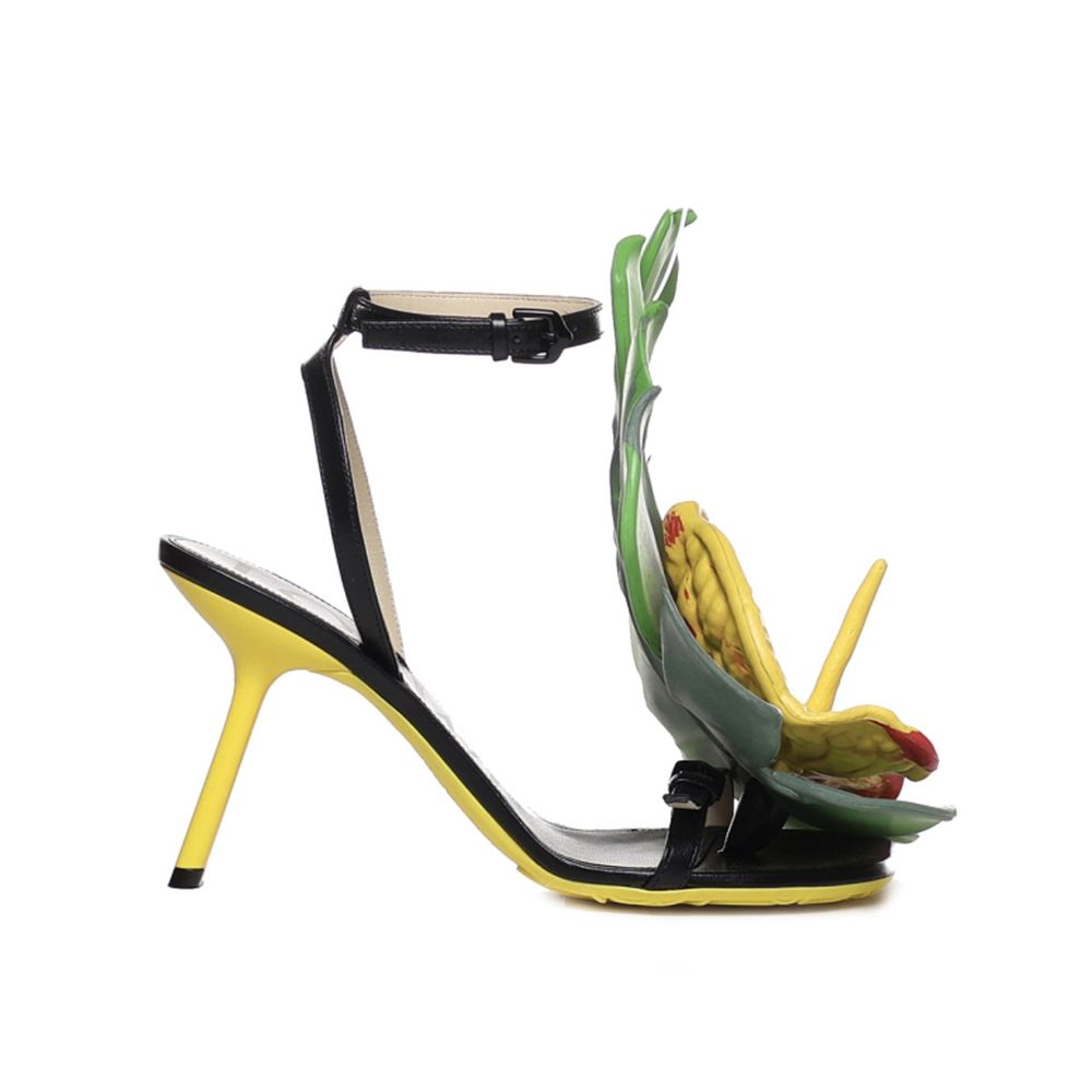 Loewe Black Lamb Leather Stiletto Heel Sandals | Regal Royce
