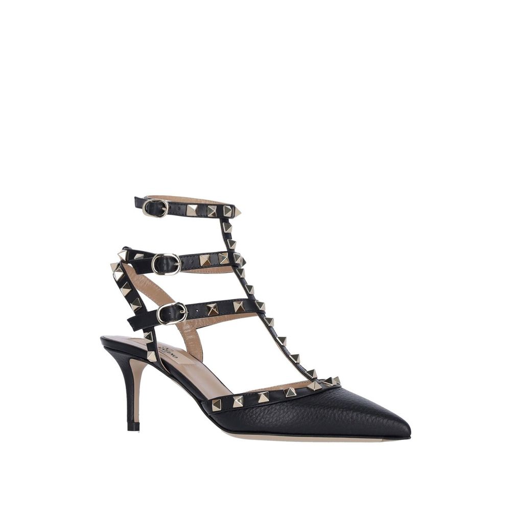 Valentino Garavani Black Leather Platform Pumps | Regal Royce