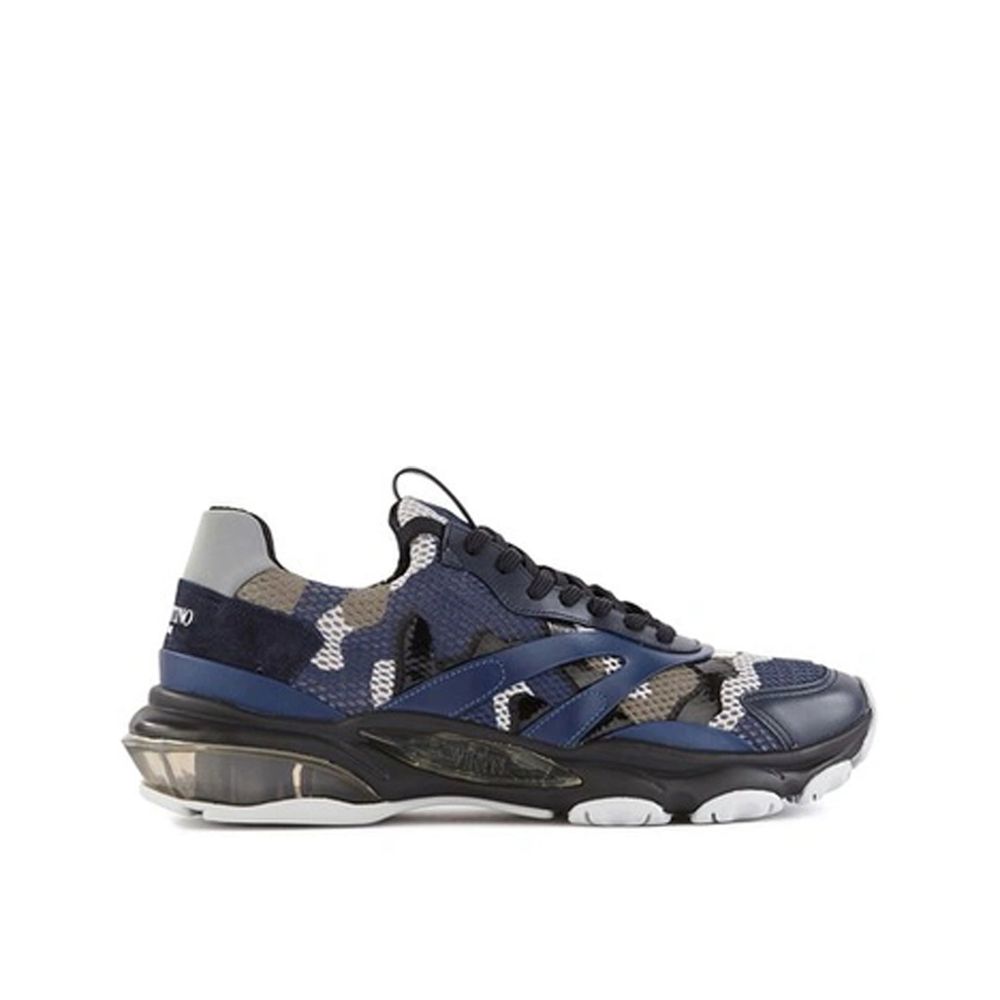 Valentino Garavani Blue Fabric Athletic Sneakers | Regal Royce