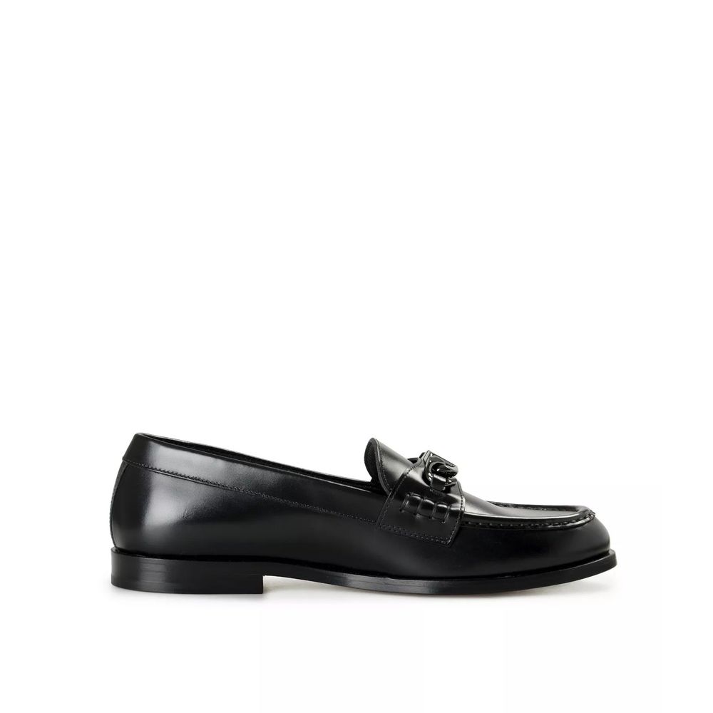 Valentino Garavani Black Leather Slip-On Loafers | Regal Royce