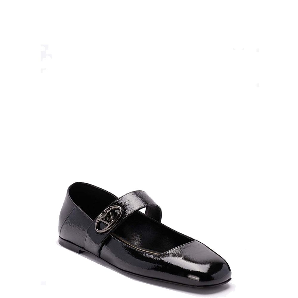 Valentino Garavani Black Calfskin Ballet Flats | Regal Royce