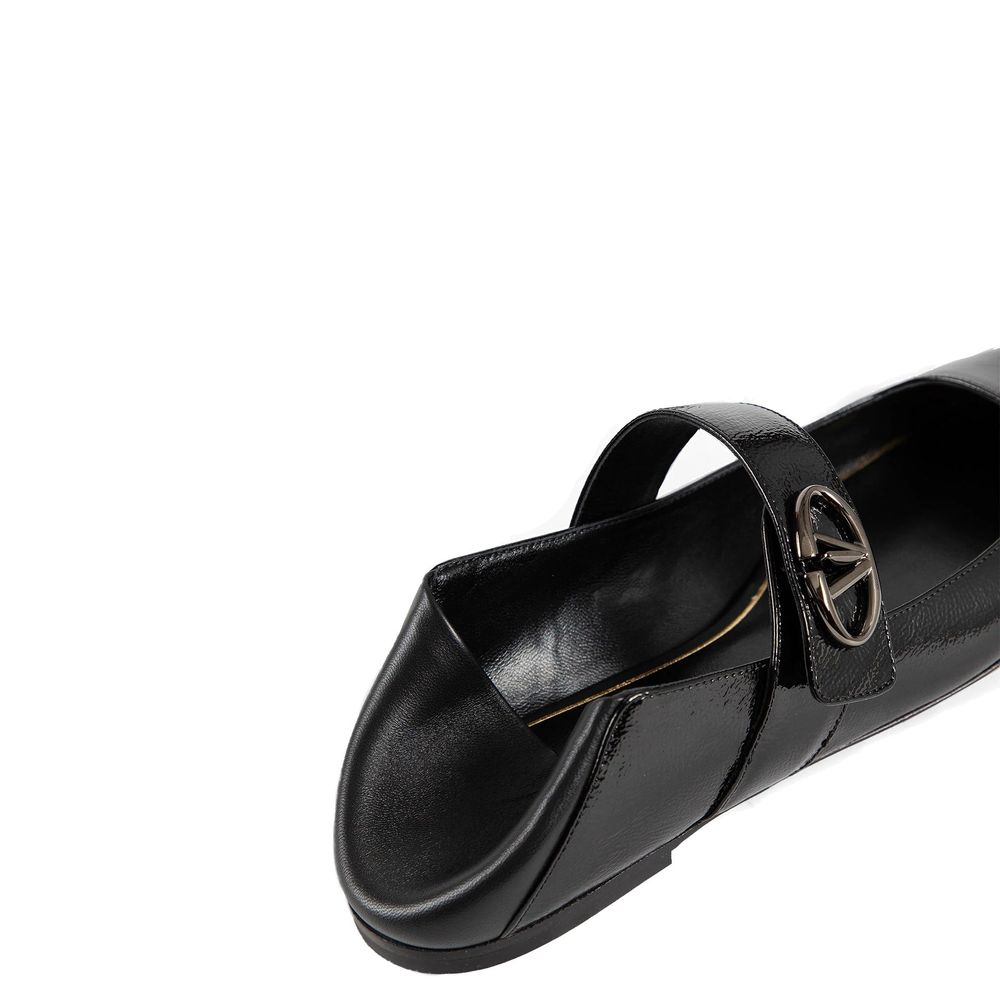 Valentino Garavani Black Calfskin Ballet Flats | Regal Royce