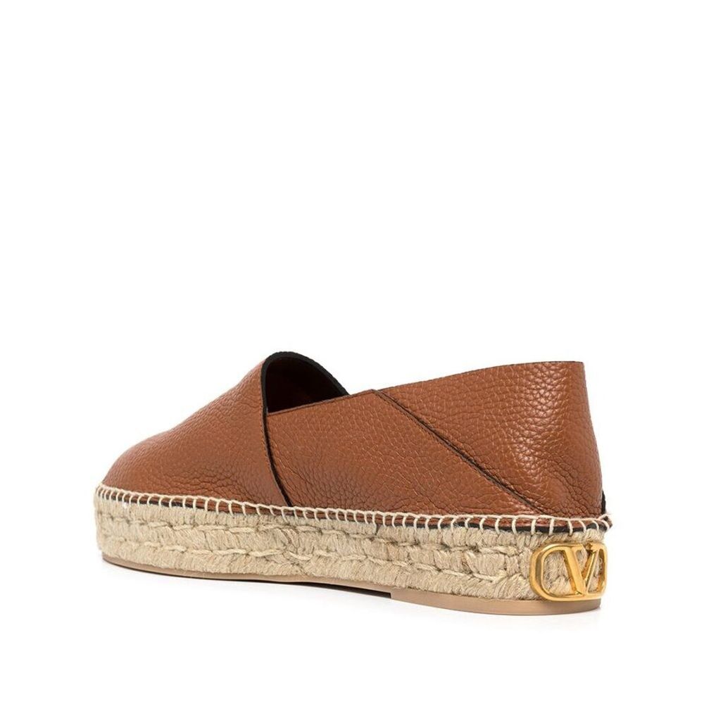 Valentino Garavani Brown Calfskin Espadrilles | Regal Royce