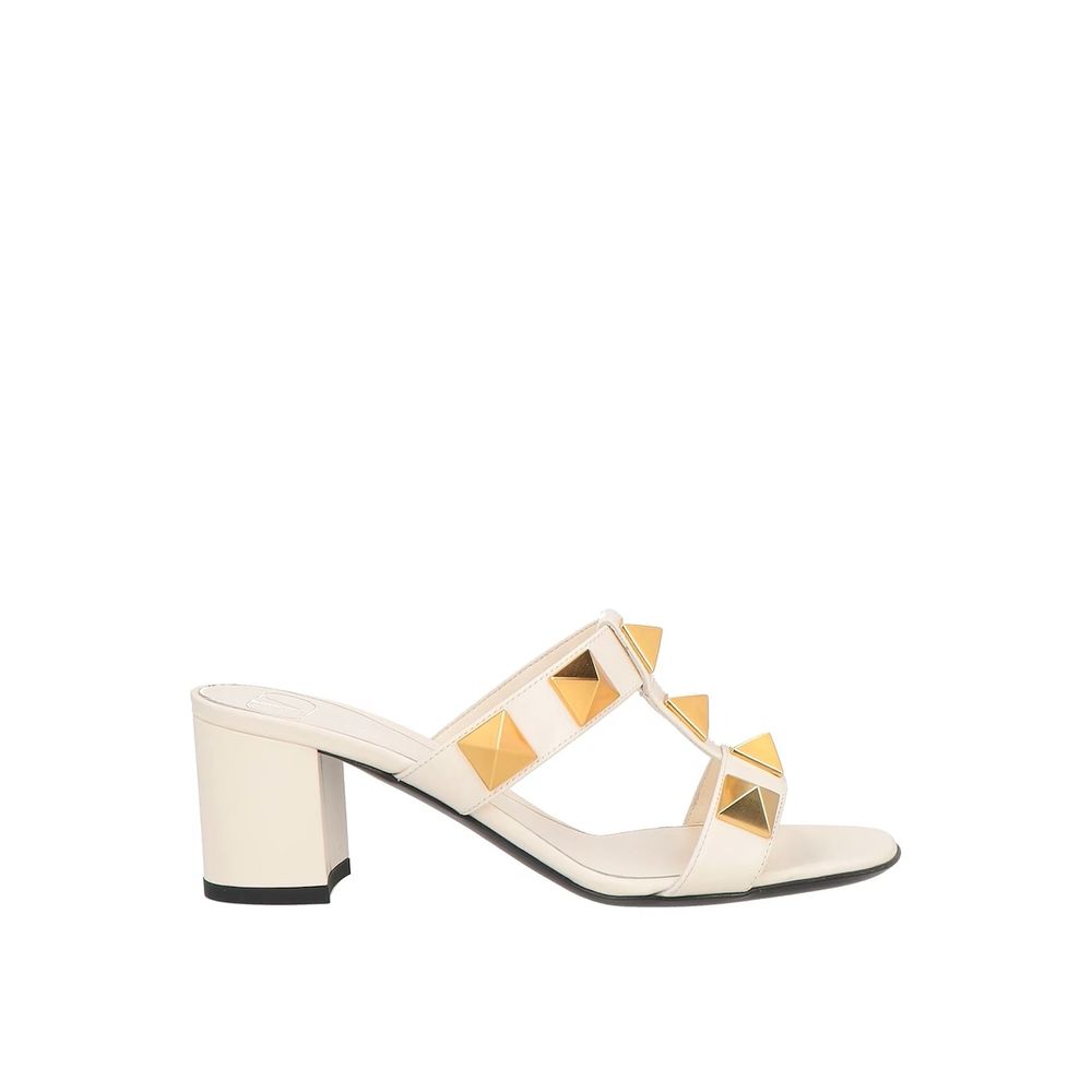Valentino Garavani White Calfskin Platform Sandals | Regal Royce