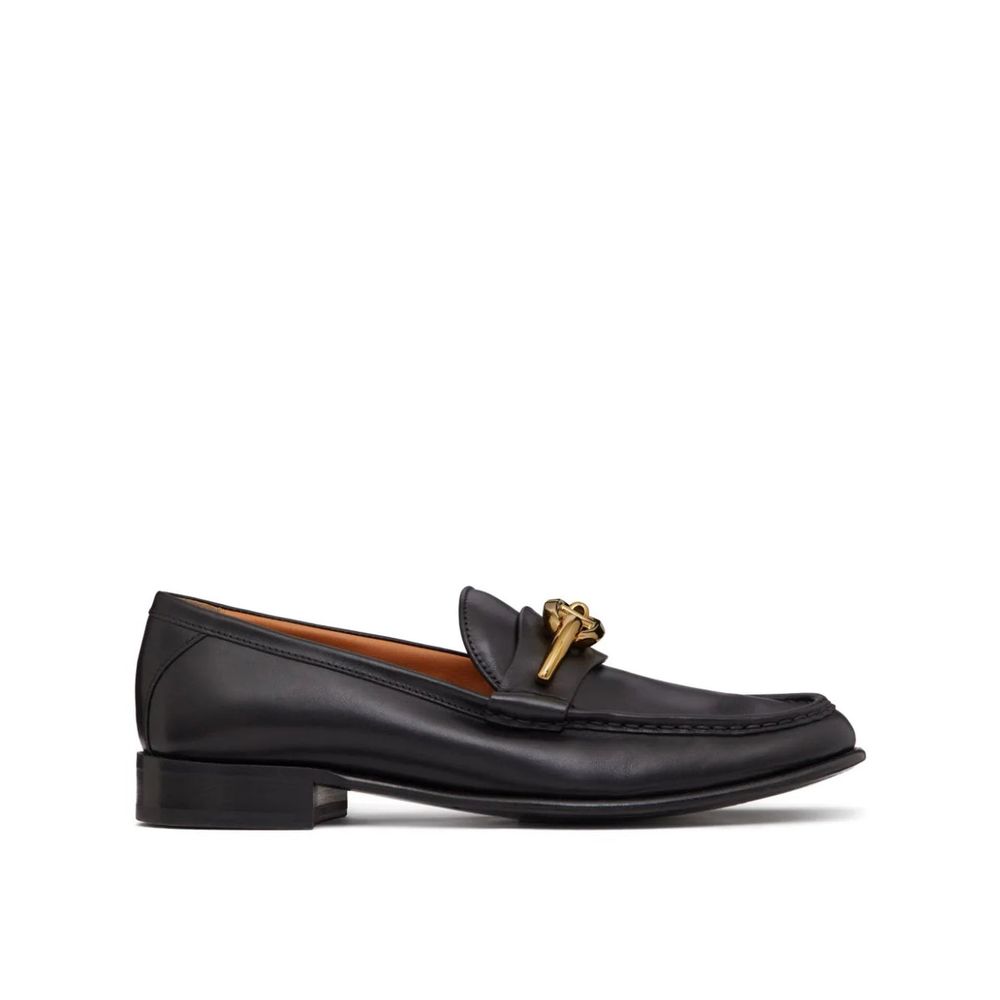 Valentino Garavani Black Calfskin Slip-On Loafers | Regal Royce