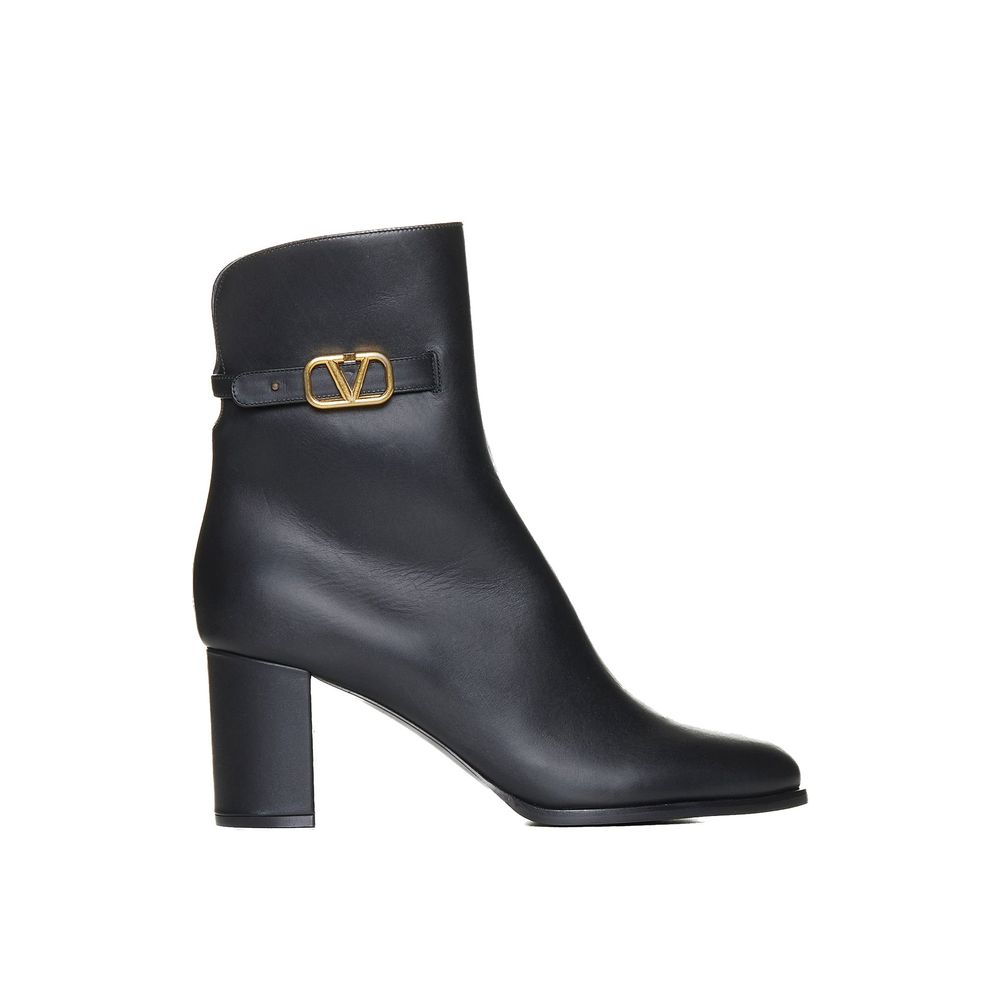 Valentino Garavani Black Calfskin Ankle Boots | Regal Royce