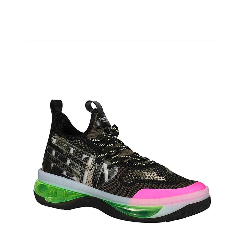 Valentino Garavani Black Fabric Athletic Sneakers | Regal Royce