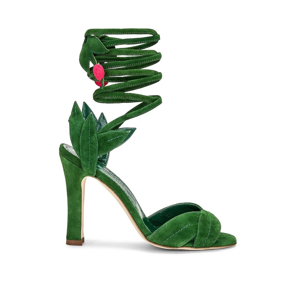 Manolo Blahnik Bicolor Calfskin Stiletto Heel Sandals | Regal Royce