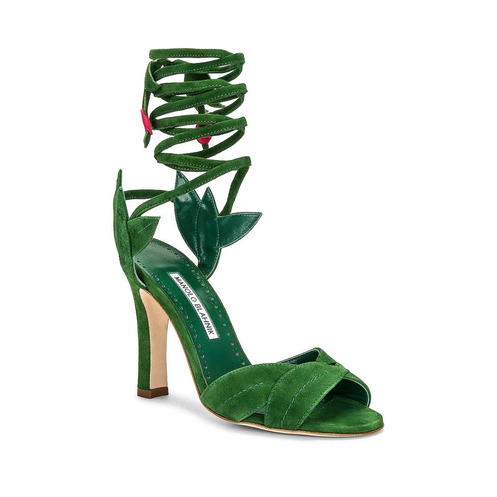 Manolo Blahnik Bicolor Calfskin Stiletto Heel Sandals | Regal Royce
