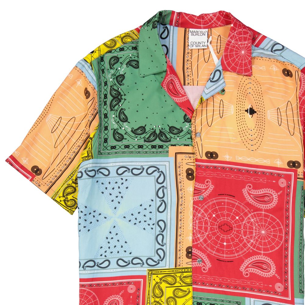 Marcelo Burlon Multicolor Viscose Pattern Shirt | Regal Royce