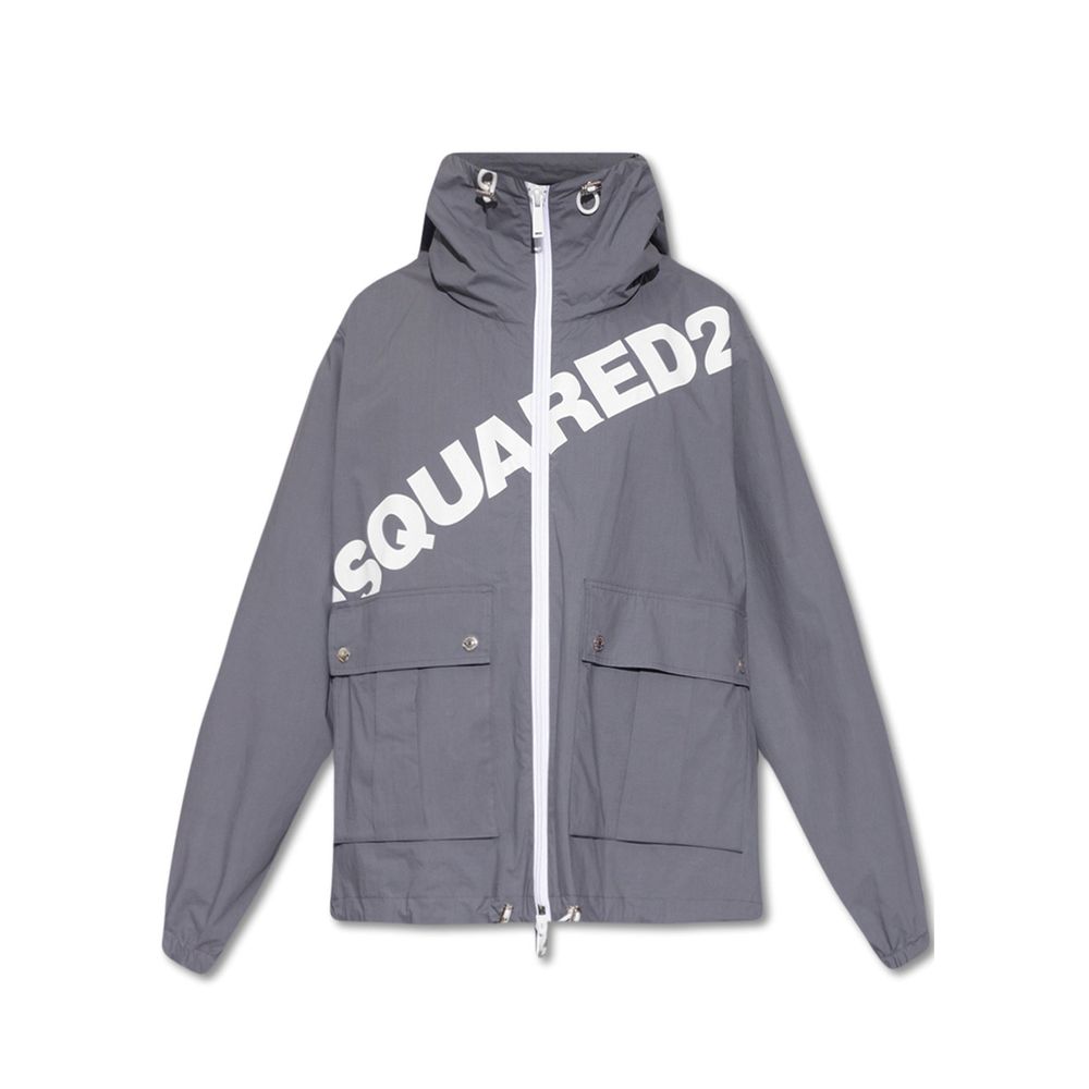 Dsquared² Gray Cotton Shell Jacket | Regal Royce