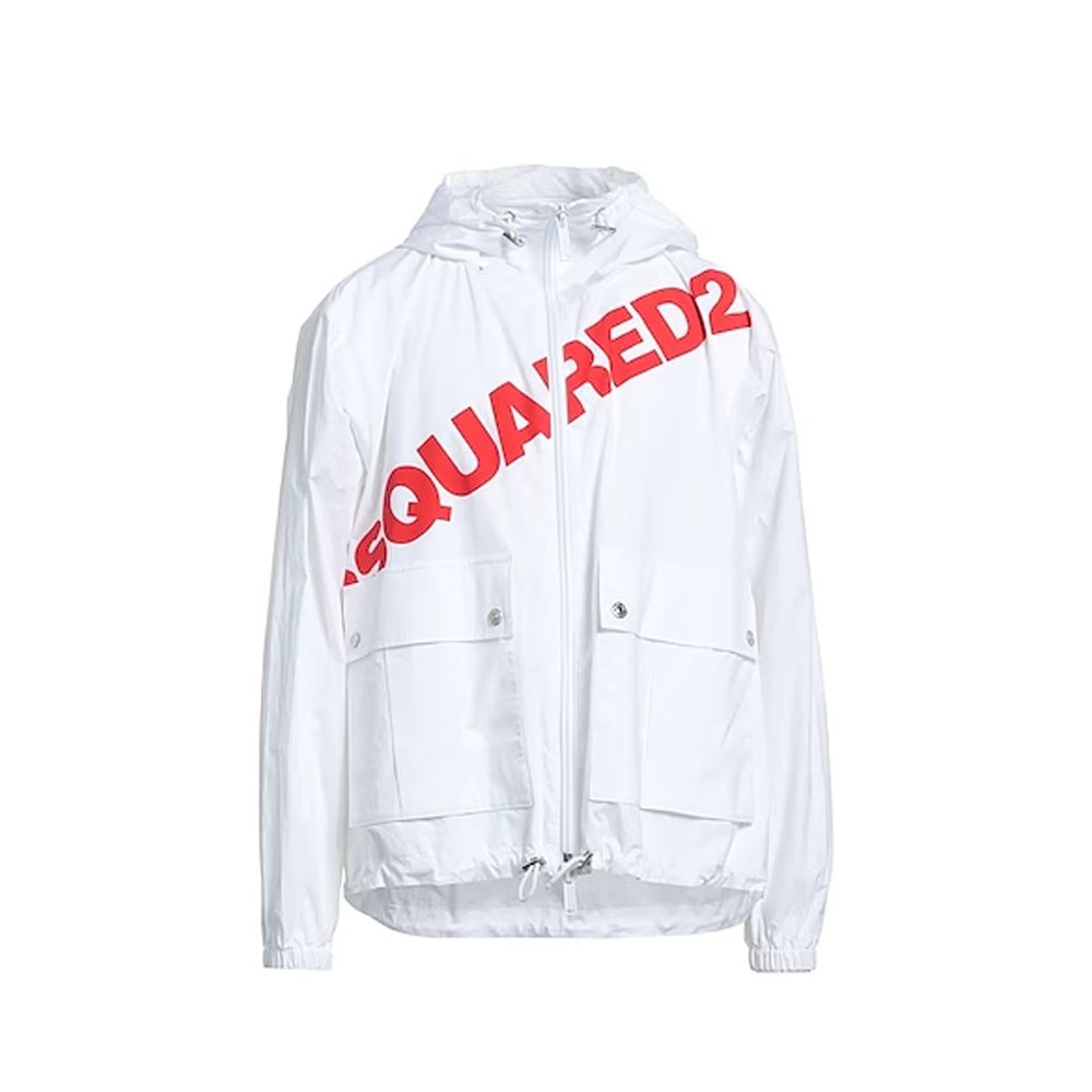 Dsquared² White Cotton Shell Jacket | Regal Royce