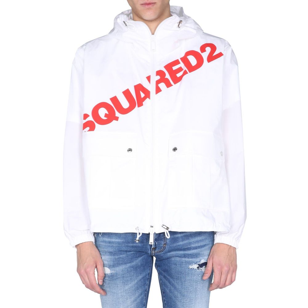 Dsquared² White Cotton Shell Jacket | Regal Royce
