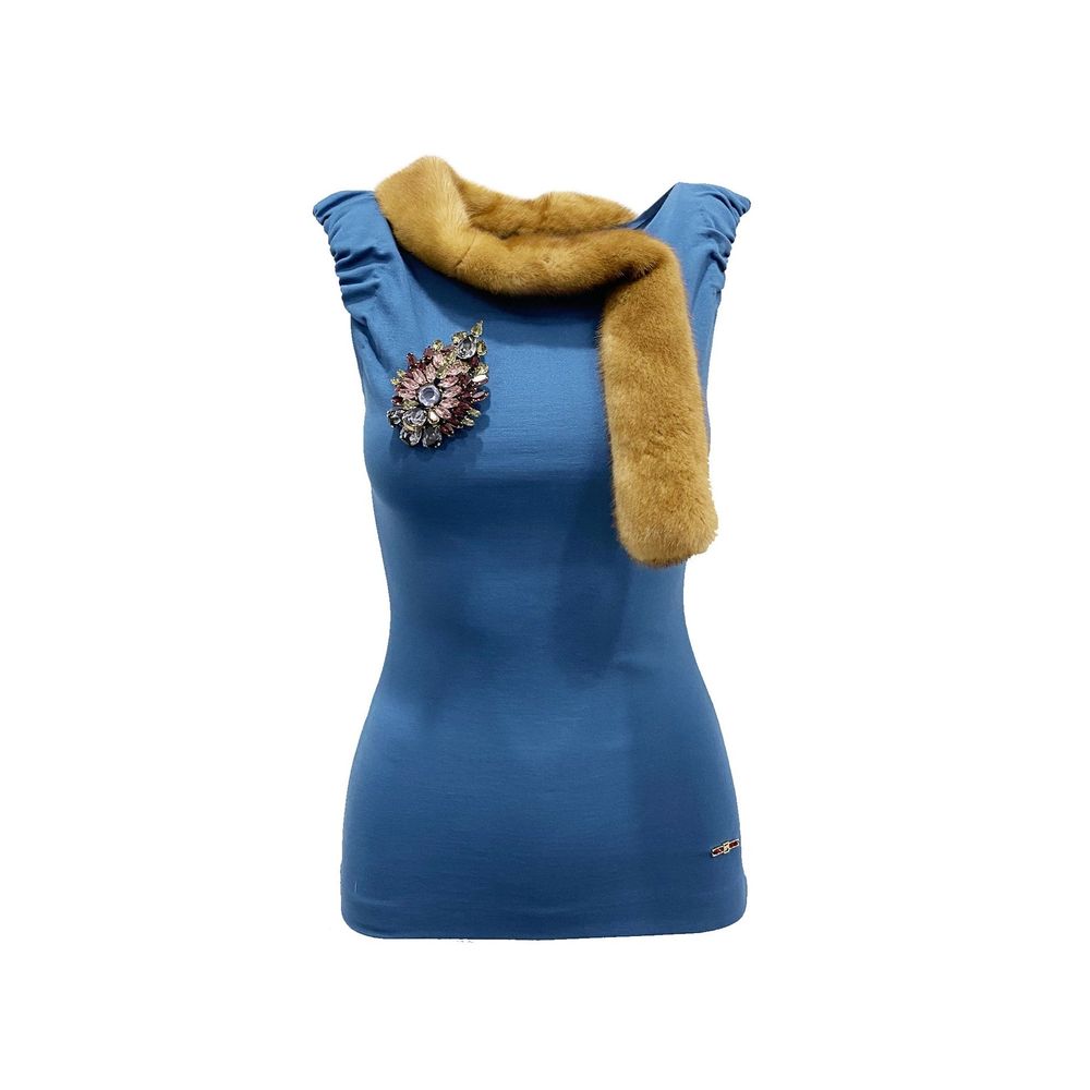 Dsquared² Blue Viscose Tank Tops | Regal Royce